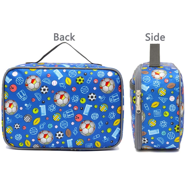 FlowFly Kids Lunch box Insulated Soft Bag Mini Cooler Back to School Thermal Meal Tote Kit for Girls, Boys,football - Image 4